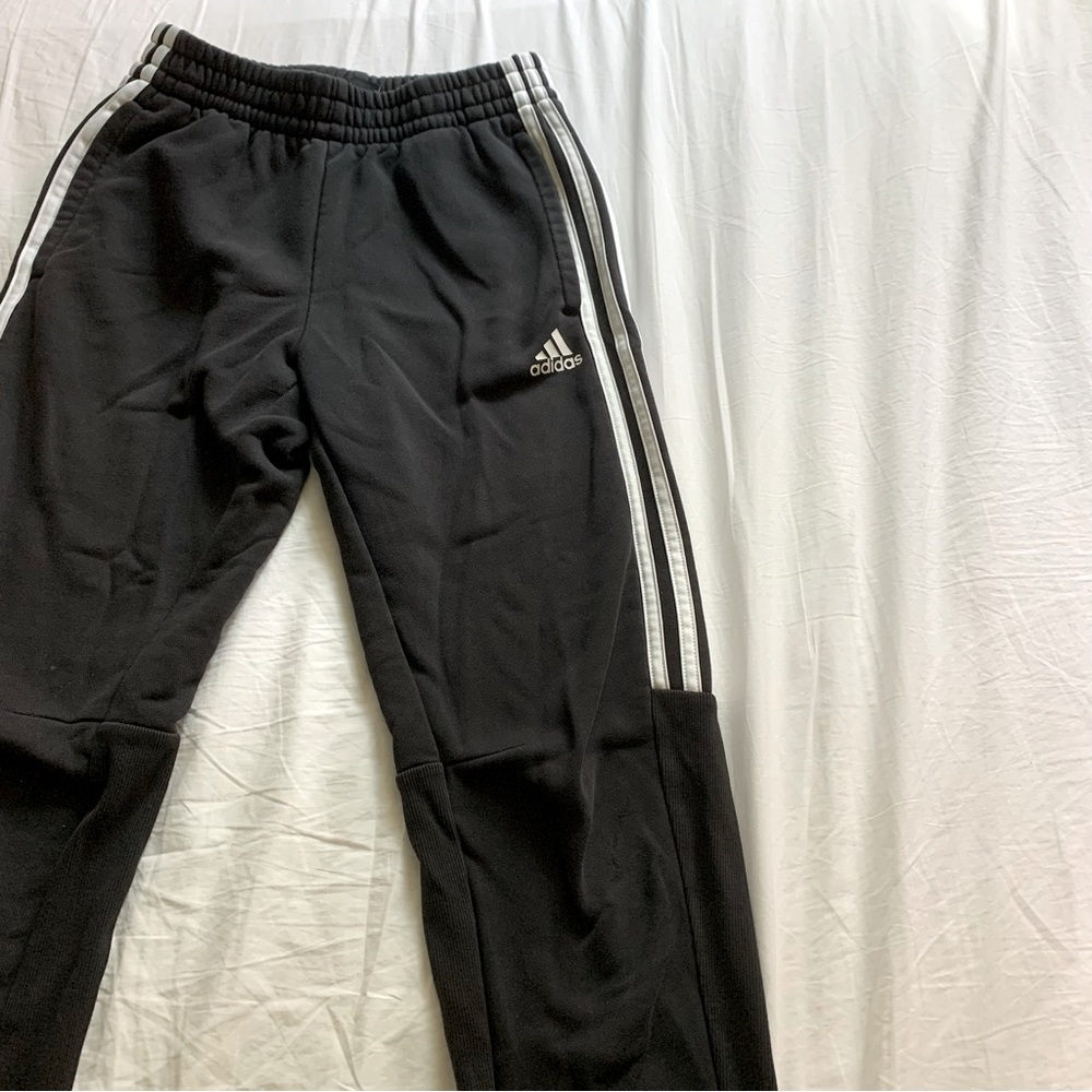 Adidas Black Athletic pants with white 3 stripes (Game-day or any day)